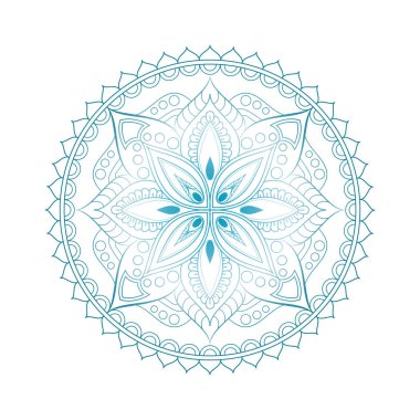 Çiçek mandalalar. Vintage dekoratif öğeler. Oryantal desen, 