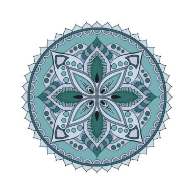 Çiçek mandalalar. Vintage dekoratif öğeler. Oryantal desen, 