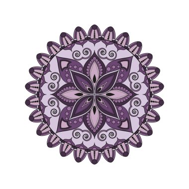 Çiçek mandalalar. Vintage dekoratif öğeler. Oryantal desen, 