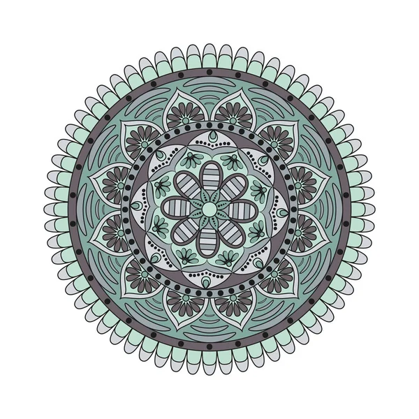 Mandalas aux fleurs. Éléments décoratifs vintage. Schéma oriental , — Image vectorielle