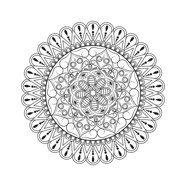 Mandala blomma. Vintage dekorativa element. Orientaliska mönster, v — Stock vektor