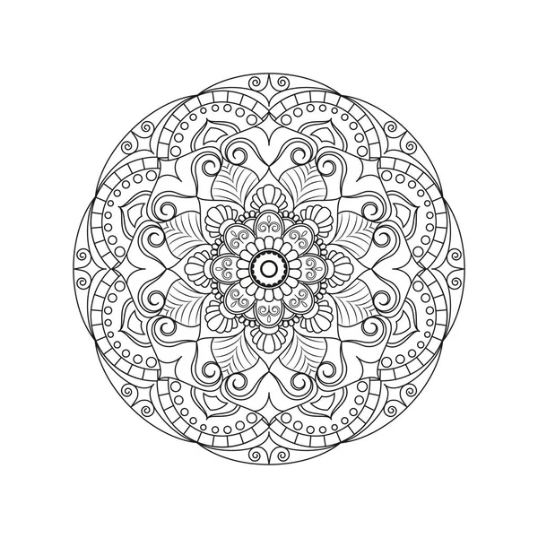 Çiçek Mandala. Vintage dekoratif öğeler. Oryantal desen, v — Stok Vektör