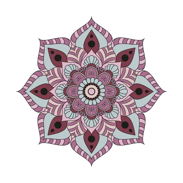 Mandalas de flores. Elementos decorativos vintage. Patrón oriental , — Archivo Imágenes Vectoriales