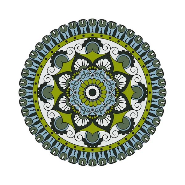 Mandalas de flores. Elementos decorativos vintage. Patrón oriental , — Vector de stock