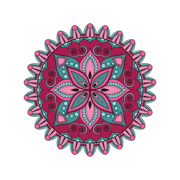 Mandalas de flores. Elementos decorativos vintage. Padrão oriental , — Vetor de Stock