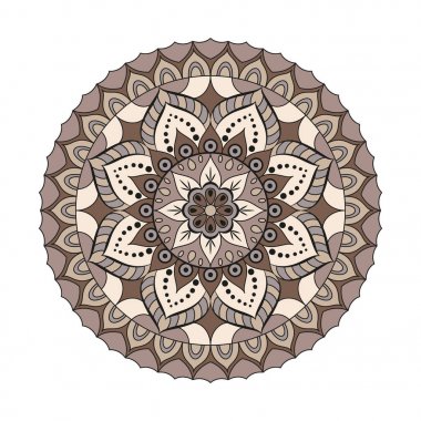 Çiçek mandalalar. Vintage dekoratif öğeler. Oryantal desen, 