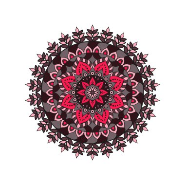 Çiçek mandalalar. Vintage dekoratif öğeler. Oryantal desen, 