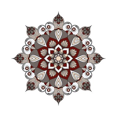 Çiçek mandalalar. Vintage dekoratif öğeler. Oryantal desen, 