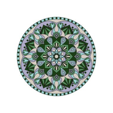 Çiçek mandalalar. Vintage dekoratif öğeler. Oryantal desen, 