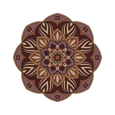 Çiçek mandalalar. Vintage dekoratif öğeler. Oryantal desen, 