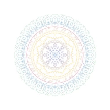 Çiçek mandalalar. Vintage dekoratif öğeler. Oryantal desen, 