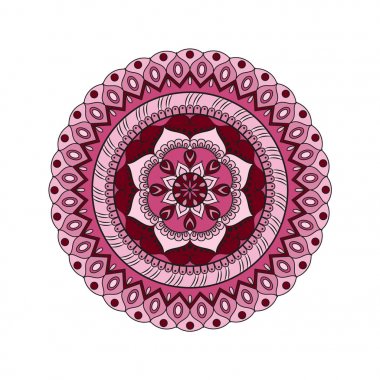 Çiçek mandalalar. Vintage dekoratif öğeler. Oryantal desen, 