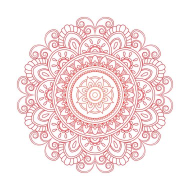 Çiçek mandalalar. Vintage dekoratif öğeler. Oryantal desen, 