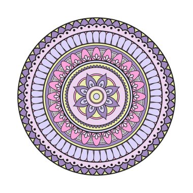 Çiçek mandalalar. Vintage dekoratif öğeler. Oryantal desen, 