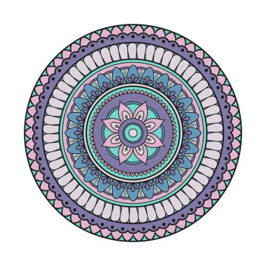 Çiçek mandalalar. Vintage dekoratif öğeler. Oryantal desen, 