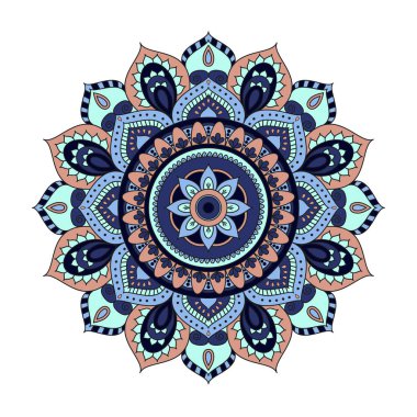 Çiçek mandalalar. Vintage dekoratif öğeler. Oryantal desen, 