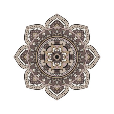 Çiçek mandalalar. Vintage dekoratif öğeler. Oryantal desen, 