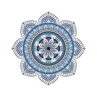 Çiçek mandalalar. Vintage dekoratif öğeler. Oryantal desen, 