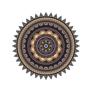 Çiçek mandalalar. Vintage dekoratif öğeler. Oryantal desen, 