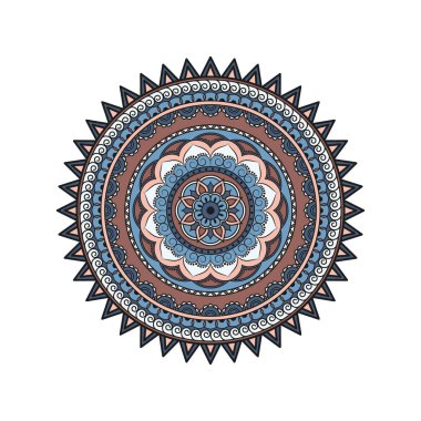 Çiçek mandalalar. Vintage dekoratif öğeler. Oryantal desen, 