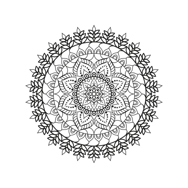 Mandala aux fleurs. Éléments décoratifs vintage. Modèle oriental, v — Image vectorielle