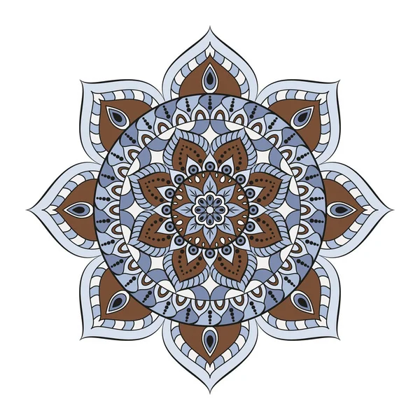 Mandalas de flores. Elementos decorativos vintage. Patrón oriental , — Archivo Imágenes Vectoriales