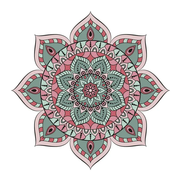 Mandalas aux fleurs. Éléments décoratifs vintage. Schéma oriental , — Image vectorielle