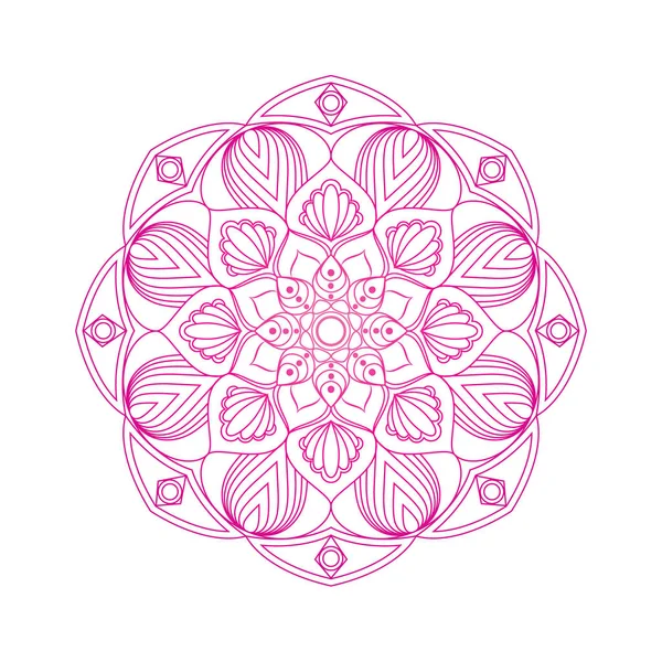 Mandalas de flores. Elementos decorativos vintage. Patrón oriental , — Vector de stock