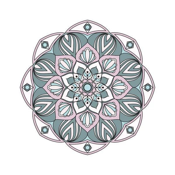 Mandalas de flores. Elementos decorativos vintage. Patrón oriental , — Archivo Imágenes Vectoriales