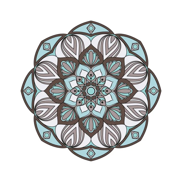 Mandala di fiori. Elementi decorativi vintage. Modello orientale , — Vettoriale Stock