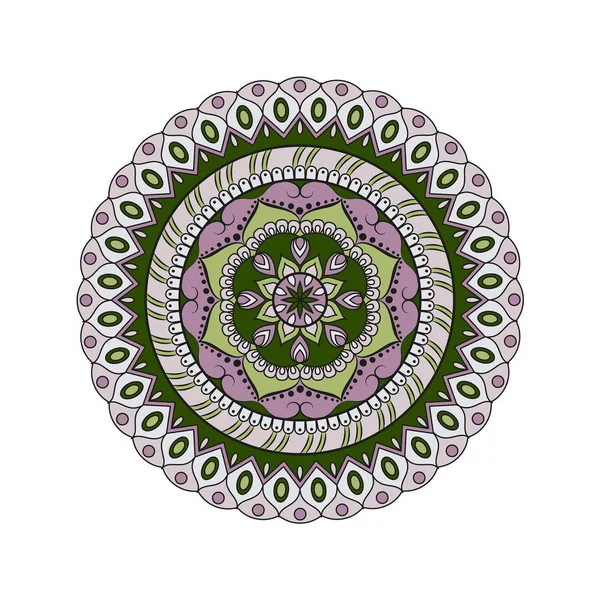 Mandalas aux fleurs. Éléments décoratifs vintage. Schéma oriental , — Image vectorielle