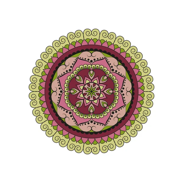 Blumen-Mandalas. Vintage dekorative Elemente. orientalisches Muster, — Stockvektor