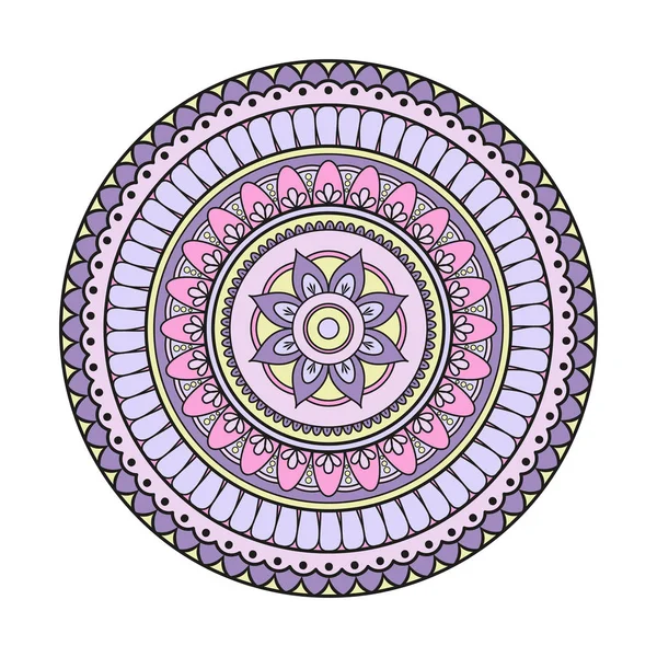 Mandalas de flores. Elementos decorativos vintage. Patrón oriental , — Archivo Imágenes Vectoriales