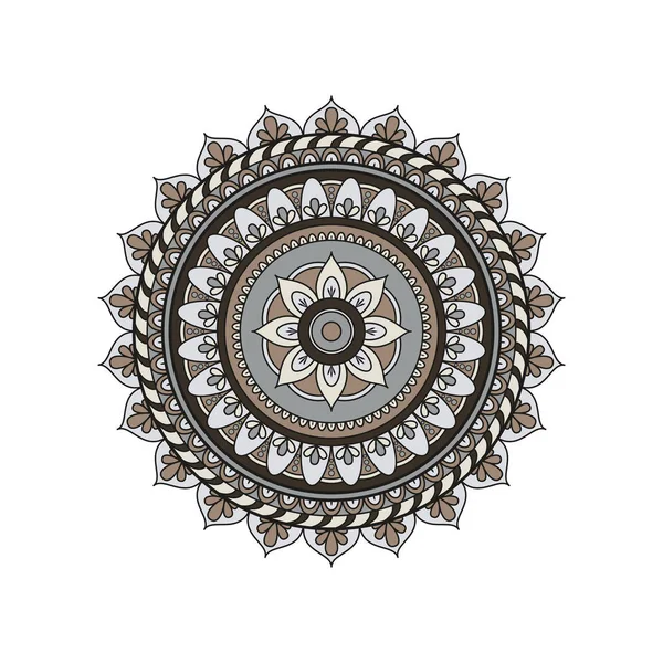 Mandalas aux fleurs. Éléments décoratifs vintage. Schéma oriental , — Image vectorielle