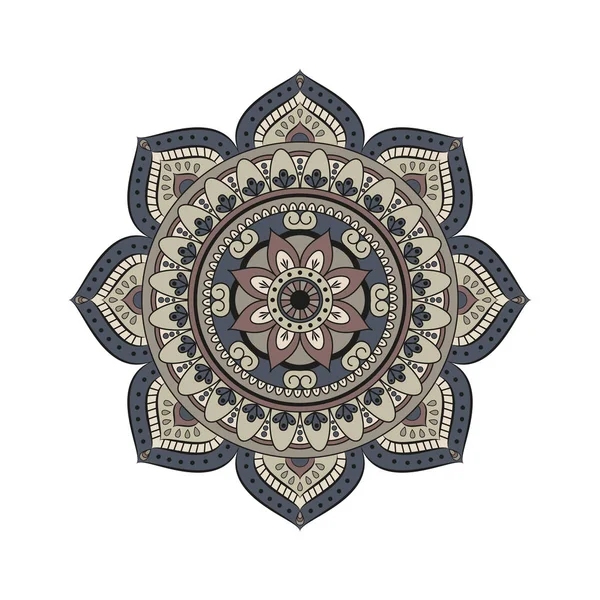 Mandalas de flores. Elementos decorativos vintage. Patrón oriental , — Vector de stock