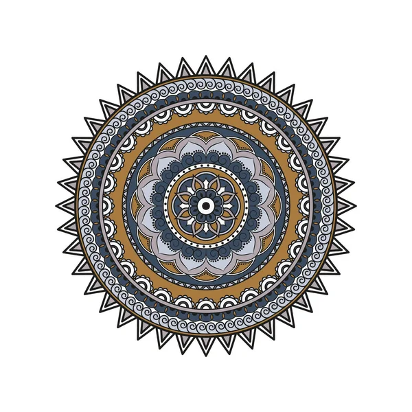 Mandalas aux fleurs. Éléments décoratifs vintage. Schéma oriental , — Image vectorielle