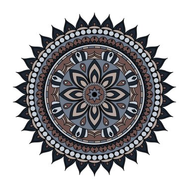 Çiçek mandalalar. Vintage dekoratif öğeler. Oryantal desen, 