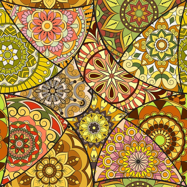 Dikişsiz Desen döşemesi mandalalar ile. Vintage dekor elementleri