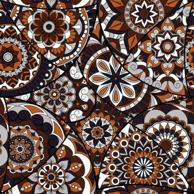 Dikişsiz Desen döşemesi mandalalar ile. Vintage dekor elementleri