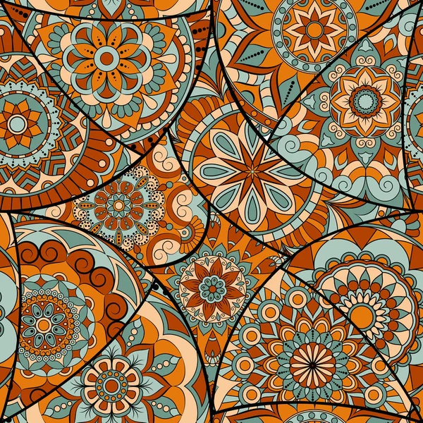 Dikişsiz Desen döşemesi mandalalar ile. Vintage dekor elementleri