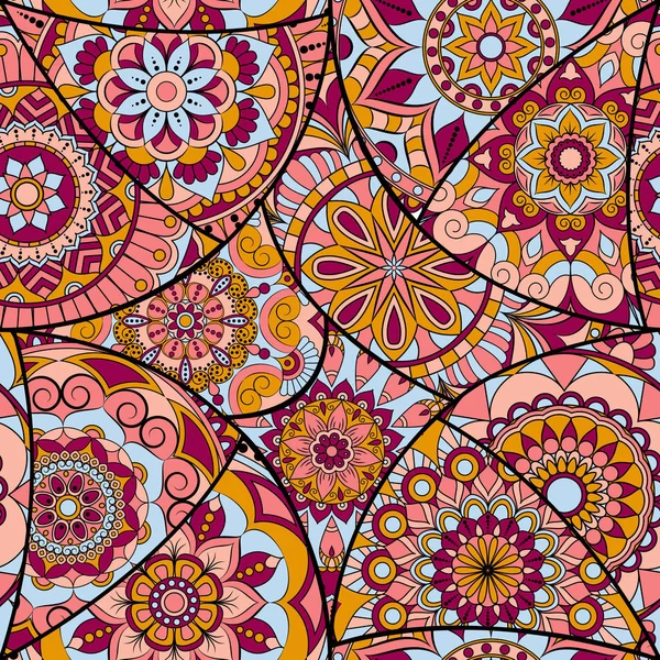 Dikişsiz Desen döşemesi mandalalar ile. Vintage dekor elementleri