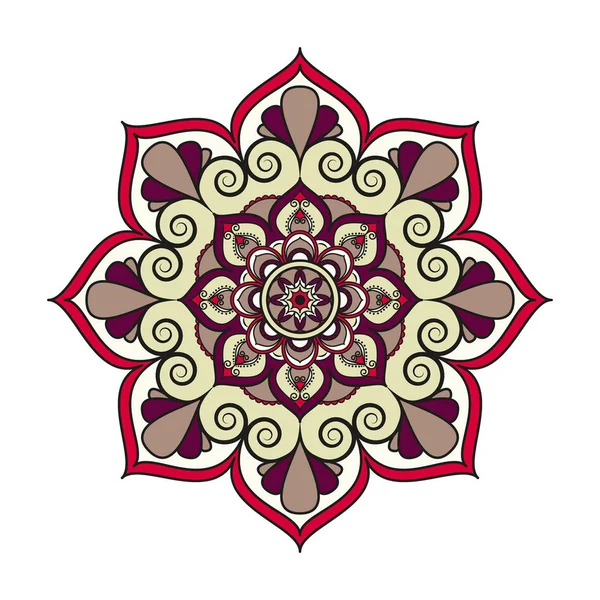 Mandalas de flores. Elementos decorativos vintage. Patrón oriental , — Archivo Imágenes Vectoriales