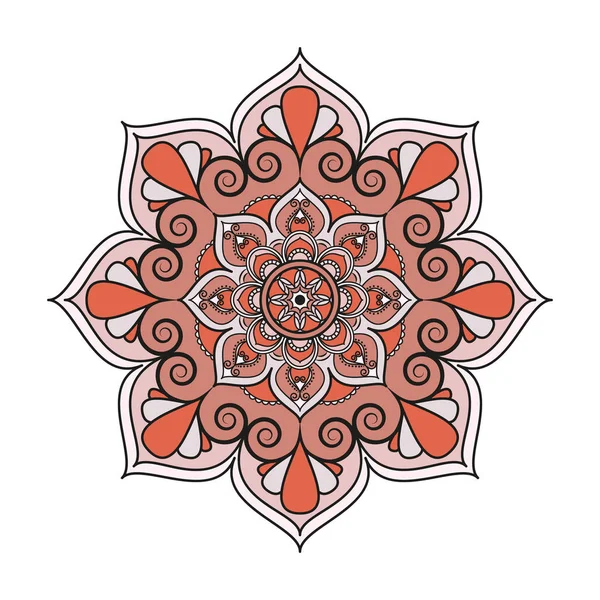 Çiçek mandalalar. Vintage dekoratif öğeler. Oryantal desen, 