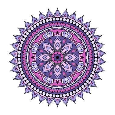 Çiçek mandalalar. Vintage dekoratif öğeler. Oryantal desen, 