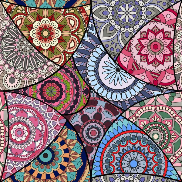 Dikişsiz Desen döşemesi mandalalar ile. Vintage dekor elementleri