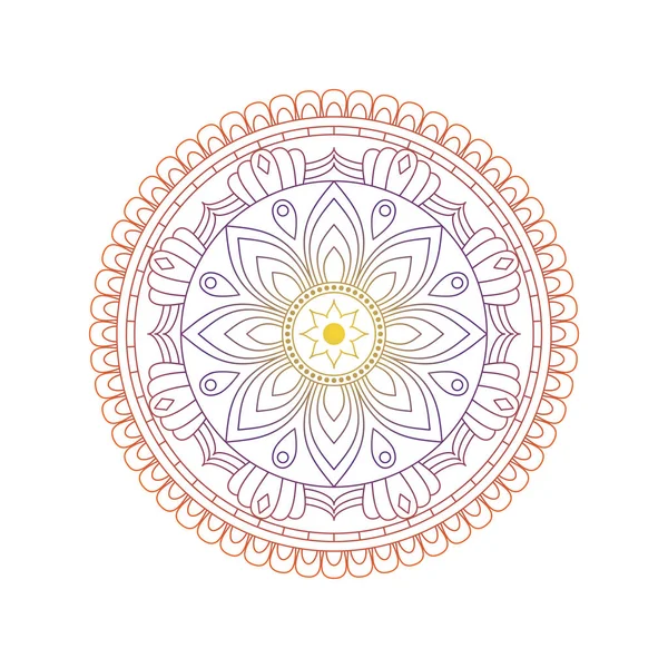 Blumen-Mandalas. Vintage dekorative Elemente. orientalisches Muster, — Stockvektor