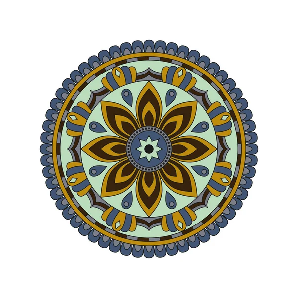 Mandalas de flores. Elementos decorativos vintage. Padrão oriental , — Vetor de Stock