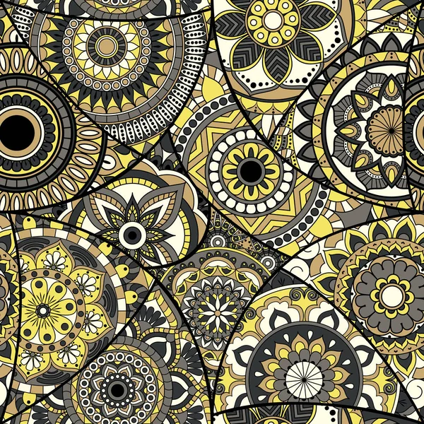 Dikişsiz Desen döşemesi mandalalar ile. Vintage dekor elementleri