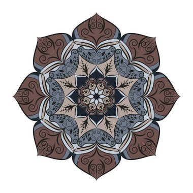 Çiçek Mandala. Vintage dekoratif öğeler. Oryantal desen, v