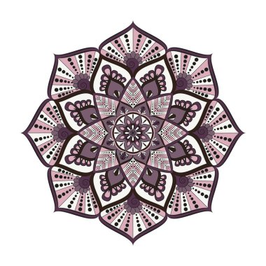 Çiçek Mandala. Vintage dekoratif öğeler. Oryantal desen, v
